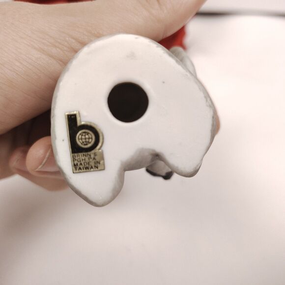 Vtg Pair Of Elephant Figurines Playful Nursery Mouse On Trunk Decor Taiwan Made - Picture 11 of 11